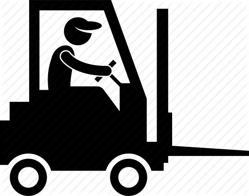 Svg Black And White Stock Business Ecosystem Between - Forklift Driver Icon (512x402)