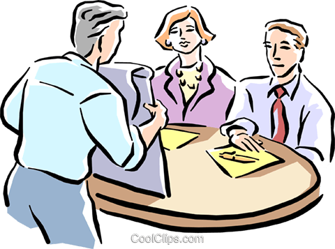 Business People Having A Meeting Royalty Free Vector - Parents Meeting In College (480x357)