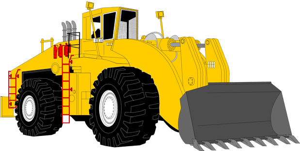 Clipart Black And White Download Construction Vehicle - Heavy Equipment Cartoon Png (618x328)