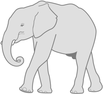 Asian Elephant African Elephant Elephants Computer - Elephant Transparent Clip Art (374x340)