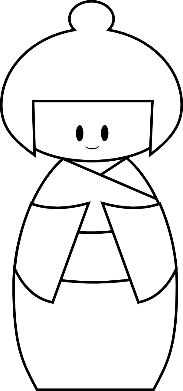 Kimidoll - Bonecas Japonesa Em Feltro (605x1290)