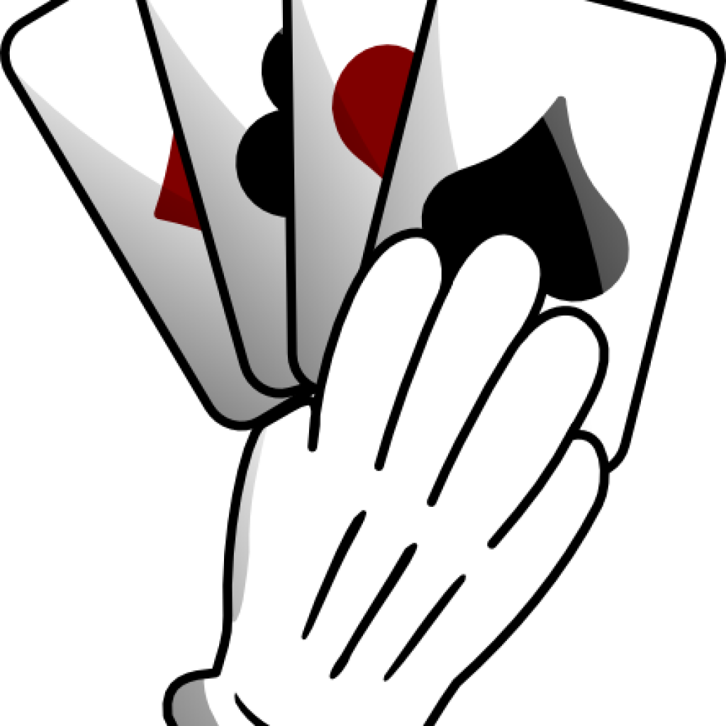 Hand Of Cards Clipart Gloved Hand Of Cards Clip Art - Playing Card Hand Clipart (1024x1024)