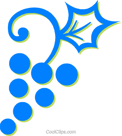 Uvas Livre De Direitos Vetores Clip Art Ilustração - Grape Leaf Clip Art (428x480)