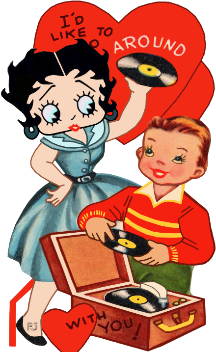Betty Boop - Vintage Valentine Records (450x720)