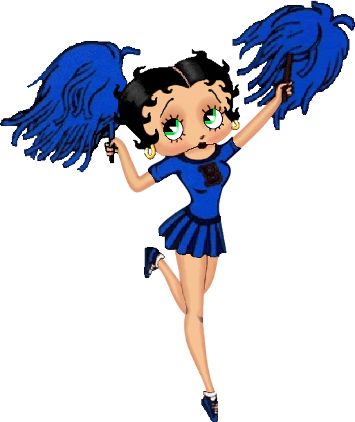 Bb Around The World - Tv Set Cartoon Cheerleader (513x610)