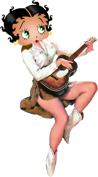 Tennessee Flat Top Box, Betty Boop Pictures, Illustrations - Pin Up Retro Guitar (412x630)