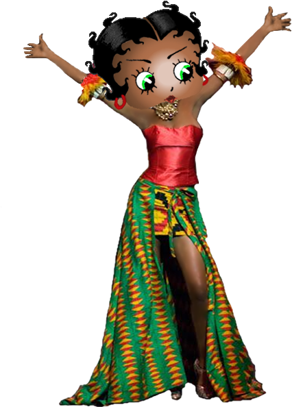 Betty Boop Ghana - Black Betty Boop Transparent (434x620)