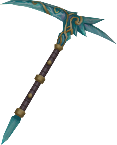Imcando Pickaxe Crystal Pickaxe The Runescape Wiki - Runescape Pickaxe (408x505)