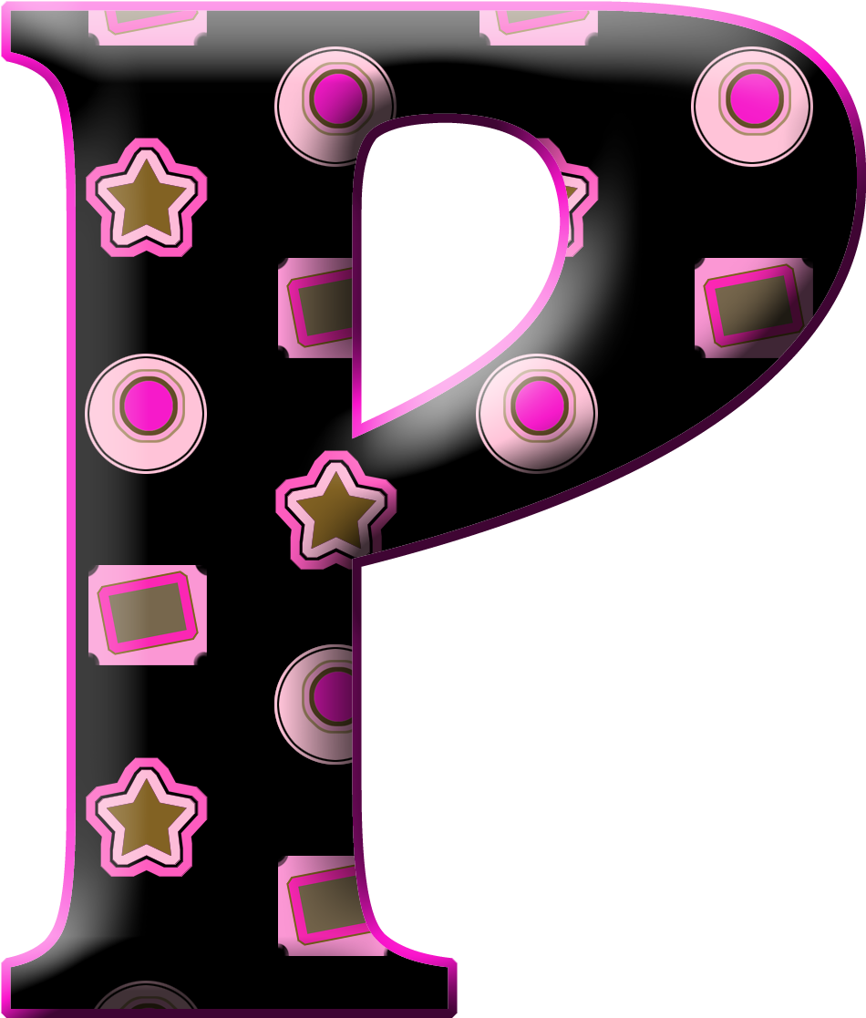 Letra P Mayúscula, En Negro Y Morado, Para Imprimir - Letra H Mayuscula Animada (1200x1200)