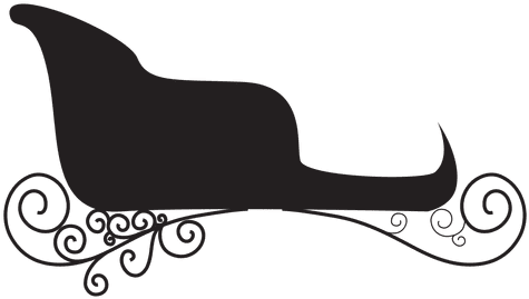 Transparent Christmas Background With Santa Vector - Sleigh Silhouette (512x512)