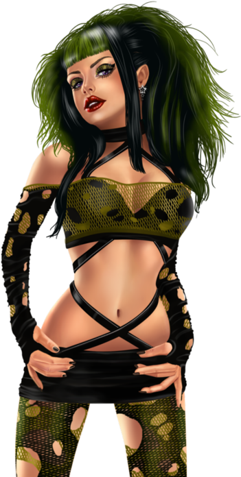 Tube Fille Sexy 3 Women Halloween, Tube, Clip Art, - Girl (484x699)