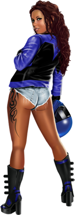 Tube Fille Sexy 3 Tube, Clip Art, Illustrations - Lethal Threat リーサルスレット デカール Lt00516 (246x706)