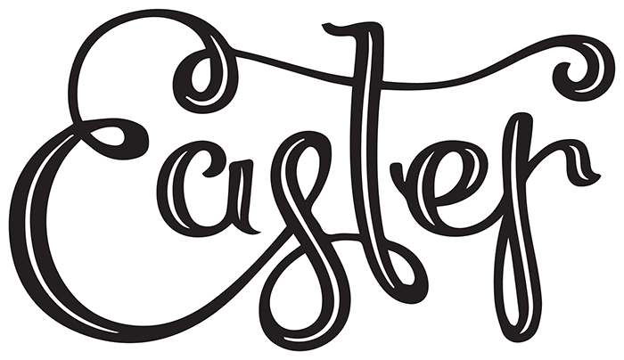 Vector Library Download Christian Easter Black And - Easter (700x404)