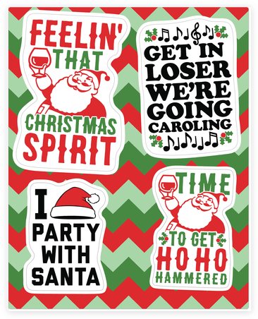 Jolly Christmas Sticker/decal Sheet - Trademark Art 'ugly Christmas Sweater Santa 2' Graphic (484x484)