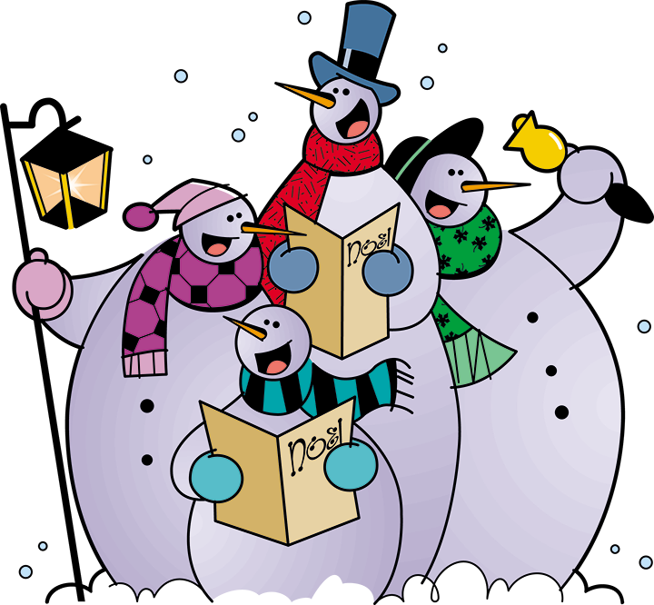 Christmas Festivities Continue Throughout The Valley - Snowmen Caroling (720x666)