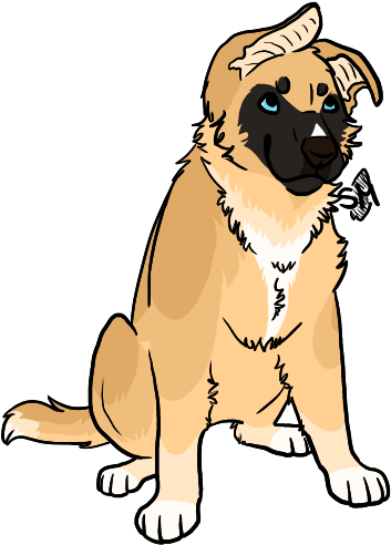 German Shepherd Art Cute (600x500)