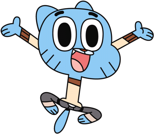 Gumball Watterson Jumping - Cartoon Amazing World Of Gumball (525x525)