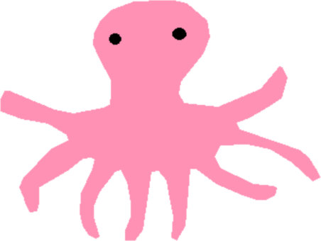 Octopus Drawing Squid As Food Cephalopod - Cartoon Png Squid (452x340)