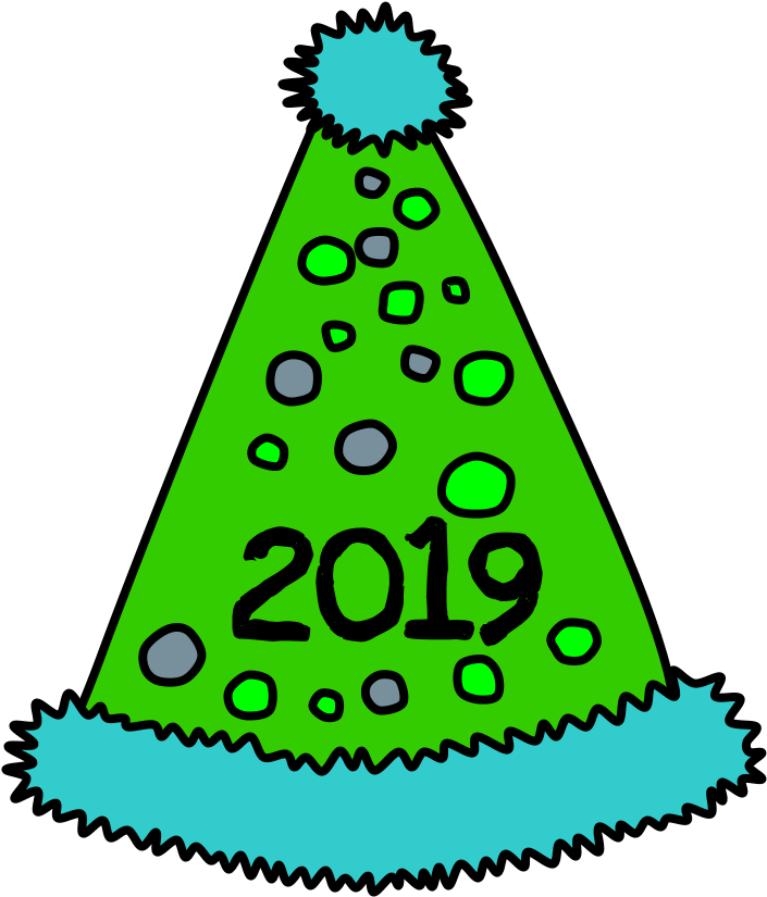 Party Hat, Pom-pom, Tinsel, Dots, 2019, Blue, Green, - Party Hat, Pom-pom, Tinsel, Dots, 2019, Blue, Green, (816x1056)