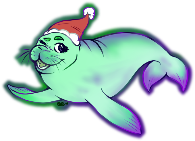 Tinsel The Manatee - Manatee (700x600)
