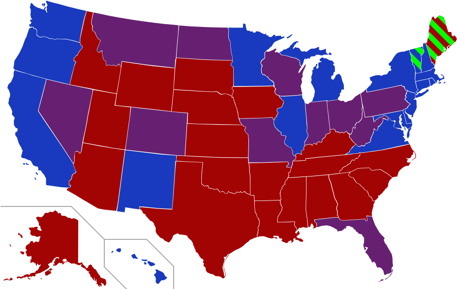 Party Membership By State For The 115th Congress 2 - 115th Congress Senate Map (959x593)