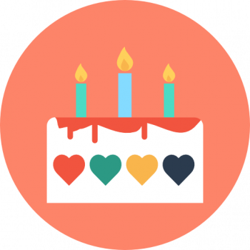 Sheila's 80th Birthday - Icon For Birthday Png (350x350)