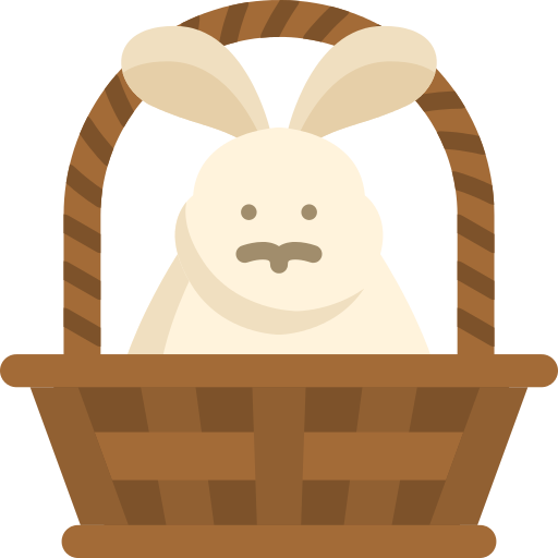 Easter Bunny Basket Png File - Easter Bunny Basket Png File (512x512)