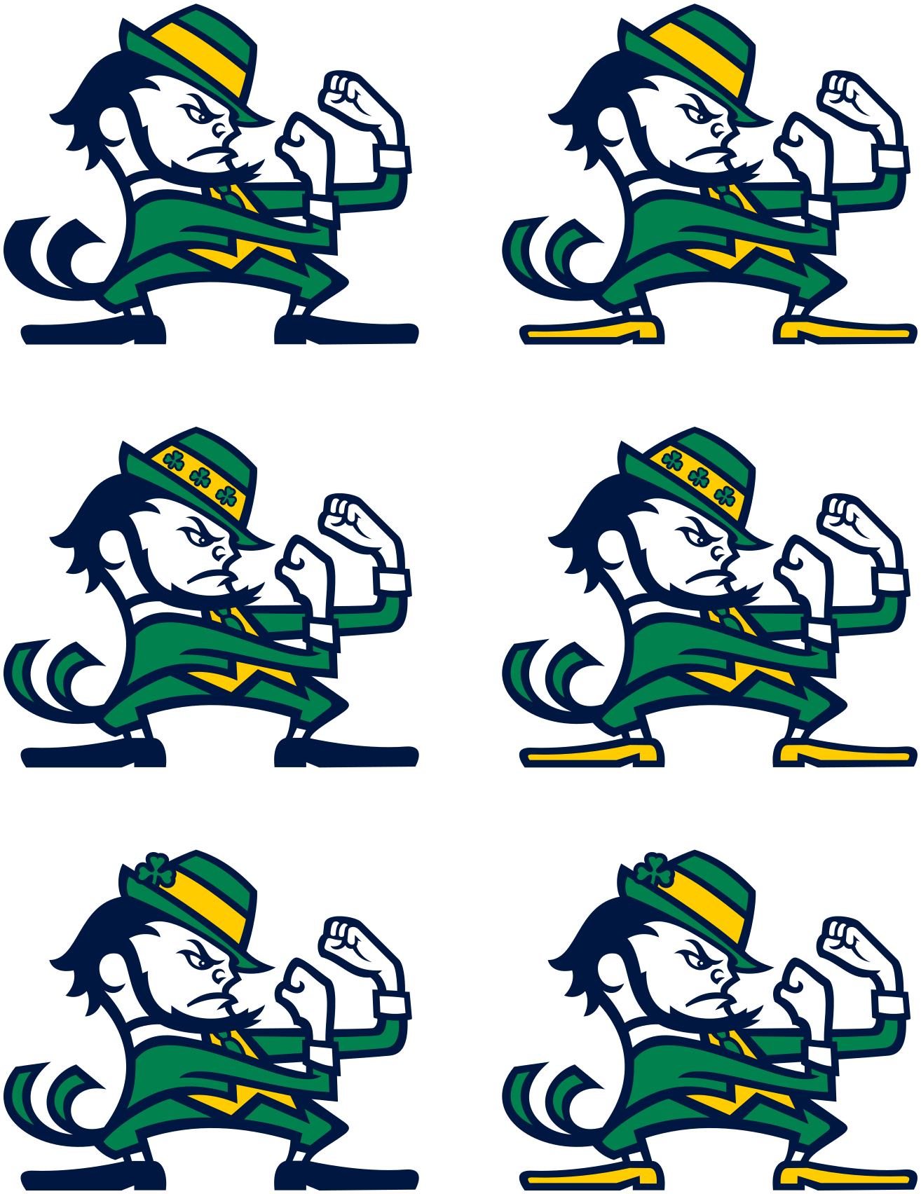 Leprechaun Clipart Notre Dame - Wincraft Notre Dame Fighting Irish Die-cut Decal - (1314x1704)