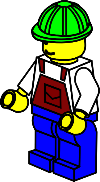 Lego Worker Clipart 2 By Jessica - Lego Man Construction Worker (324x590)