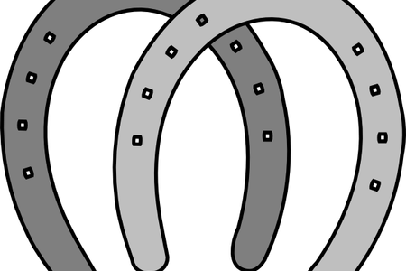 Mustang Clipart Horseshoe - Horseshoe (450x300)