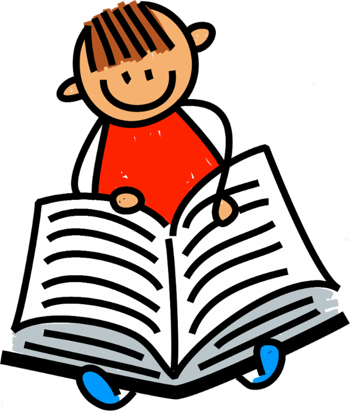Claysburg-kimmel Elementary School Picture Royalty - Stick Person Reading Book (681x800)