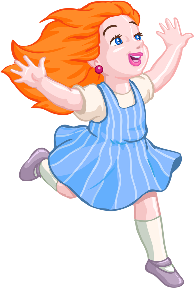 Bonecas & Meninas - Menina Ruiva Clipart (682x1024)