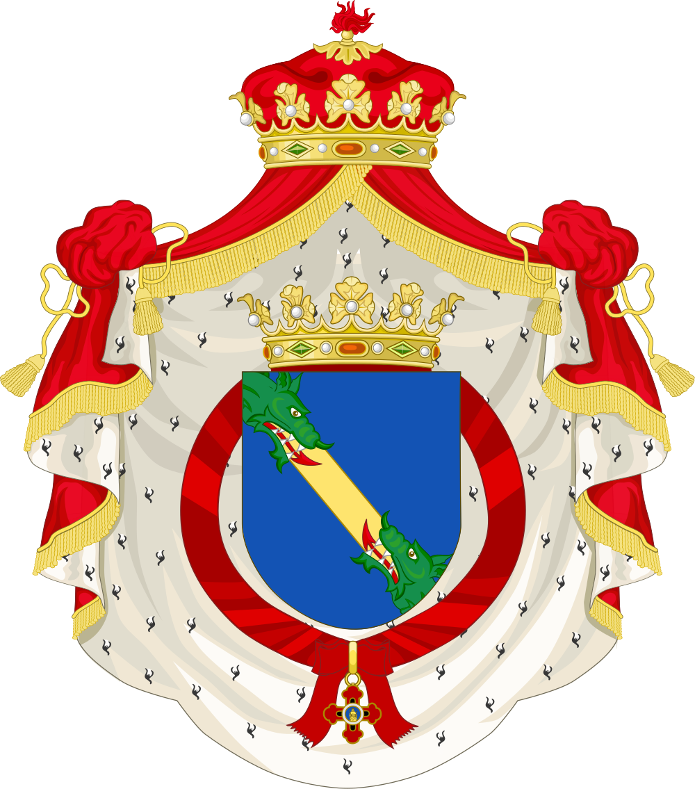 Carlos Zurita, Duke Of Soria's Coat Of Arms - Moctezuma Coat Of Arms (1000x1135)