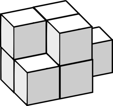 Puzzle Cube Three-dimensional Space Computer Icons - Isometric Cube Drawing (363x340)