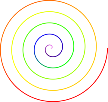 Circle Archimedean Spiral Point Radius - Circle Archimedean Spiral Point Radius (359x340)