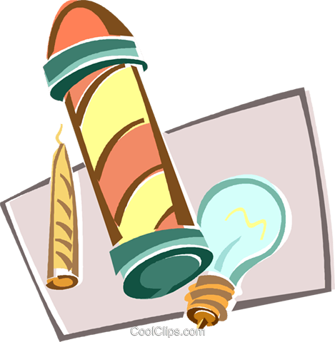 Light Bulb Barbers Pole Royalty Free Vector Clip Art - Incandescent Light Bulb (469x480)