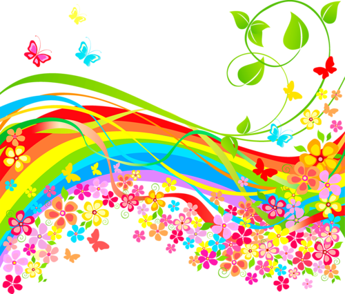 Эффекты На Прозрачном Фоне - Imagenes Con Colores Y Flores (500x426)