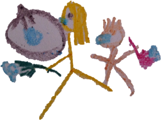 When I Caught On, I Asked Her To Make Sure He Could - Child Art (640x504)