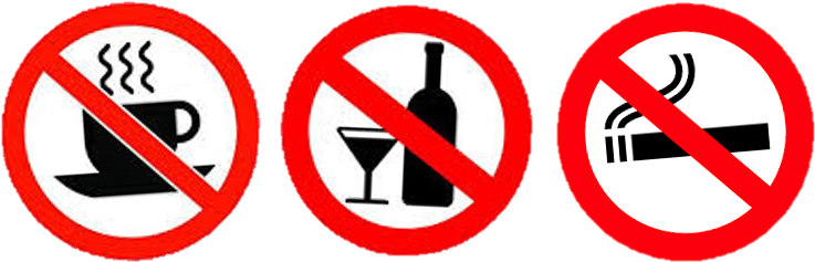 We Abstain From Using Tobacco And Alcohol, And Hot - No Smoking Or Vaping Symbol (763x257)