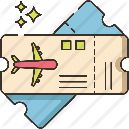Airplane Ticket Free Icon - Train Ticket (512x512)