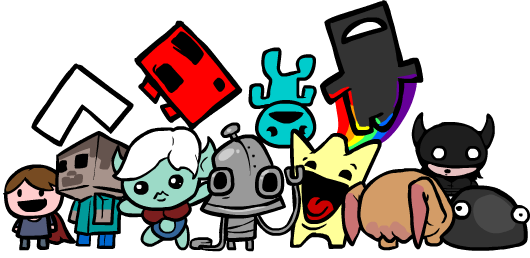 Super Meat Boy Logo Png Clip Art Free Stock - Super Meat Boy Characters (530x258)