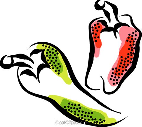 Hot Peppers Royalty Free Vector Clip Art Illustration - Hot Peppers Royalty Free Vector Clip Art Illustration (480x429)