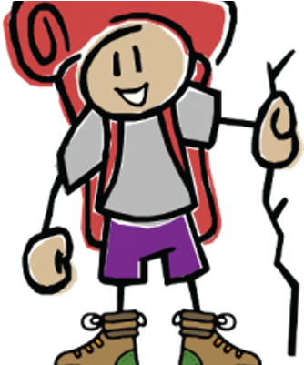 Children's Ministry - Taking A Hike Cartoon (400x400)