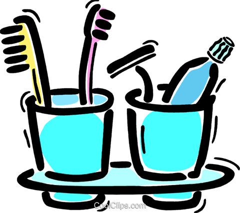 Toothbrush With Razor And Toothpaste Royalty Free Vector - Toothbrush With Razor And Toothpaste Royalty Free Vector (480x427)