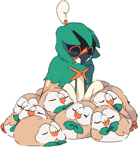 Decidueye Getting Some Love From His Tiny Sons For - Decidueye Love (540x534)