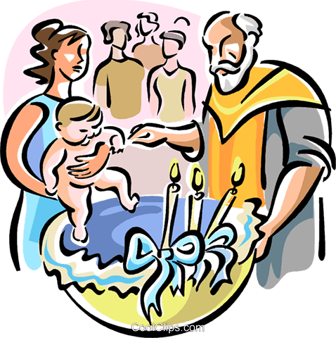 Orthodox Baptism Royalty Free Vector Clip Art Illustration - Baptism Clip Art (478x480)