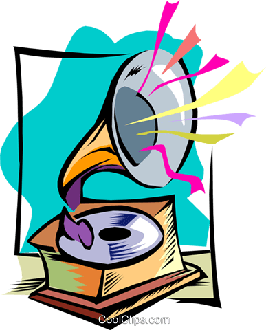 Phonograph Royalty Free Vector Clip Art Illustration - Illustration (387x480)