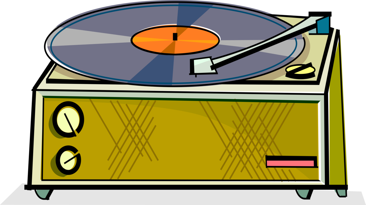 Lp Player Turntable Image Illustration Of Phonograph - Phonograph (1250x700)