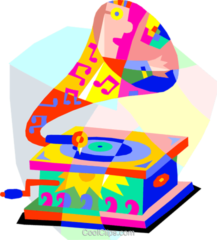 Gramophone, Entertainment Royalty Free Vector Clip - Gramofone Png (434x480)