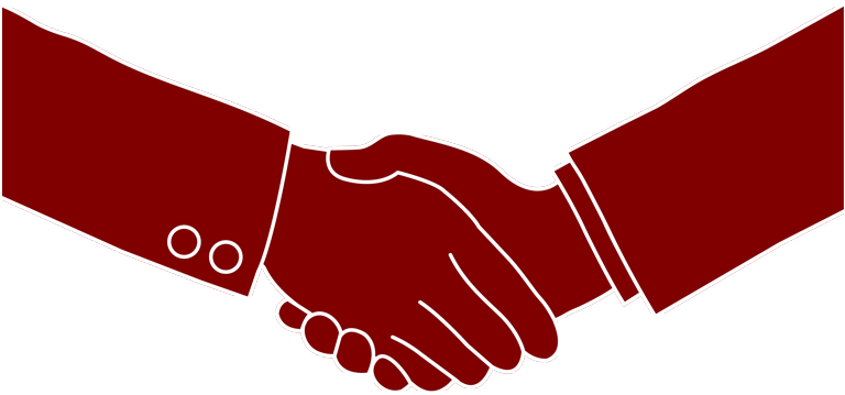 Agreement Clipart Business Handshake Black Silhouette - Clip Art Hand Shake (800x399)